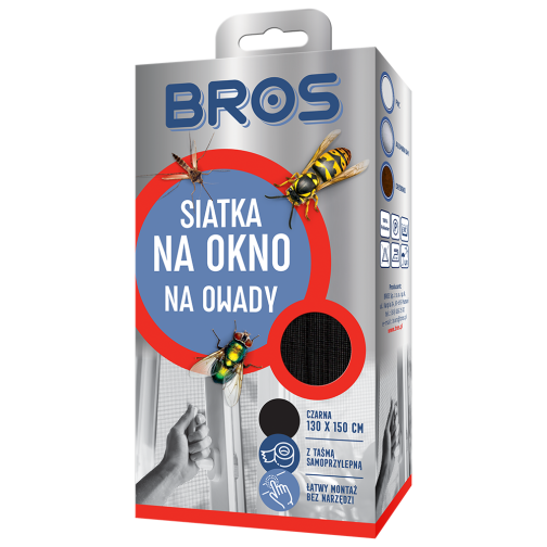 BROS Siatka na okno czarna...
