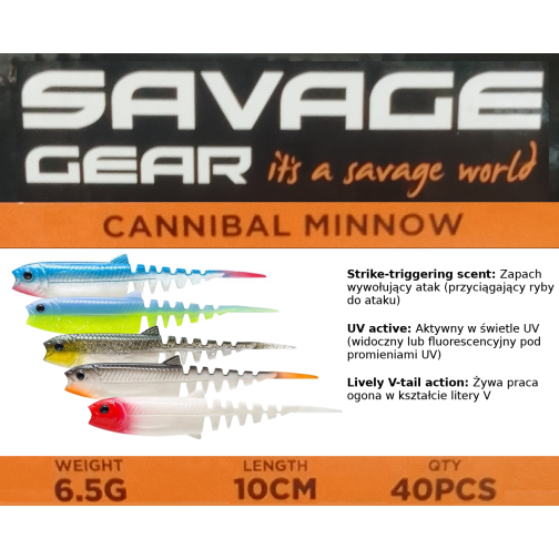 Guma Cannibal Minnow 10 cm...