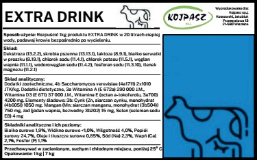 Dodatek Energetyczny Extra Drink 7kg - obrazek 2