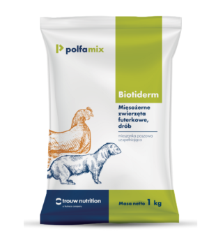 Witaminy dla drobiu i zwierząt futerkowych Polfamix Biotiderm 1kg