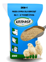 Pasza dla kurcząt na pierwsze dni życia DKM-1 Sypka 25kg