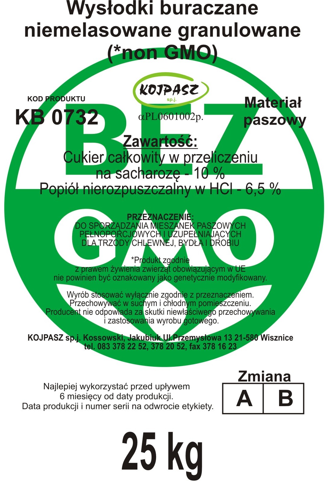 Wysłodki buraczane niemelasowane granulowane bez GMO 25kg - obrazek 2