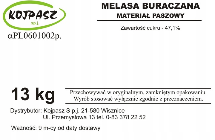 Melasa Buraczana 47% cukru 13kg - obrazek 2